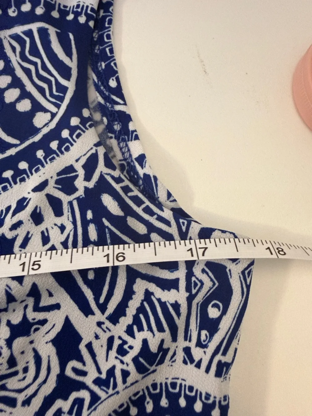 Enfocus Studio Blue and White Paisley V-Neck Midi Dress - Picture 8 of 9